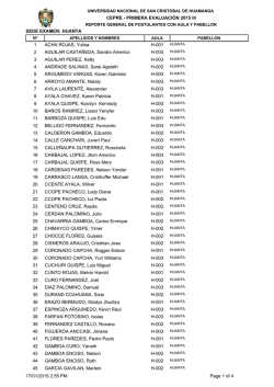 SEDE EXAMEN: HUANTA CEPRE