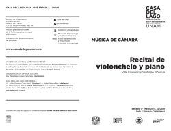 Recital de violonchelo y piano - Casa del Lago