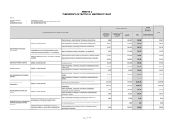 ANEXO N&deg; 1 TRANSFERENCIA DE PARTIDAS AL MINISTERIO DE