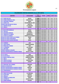 Calendario de visitas
