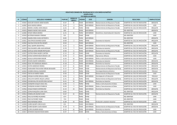 N&deg; C&Oacute;DIGO APELLIDOS Y NOMBRES PUNTAJE ORDEN