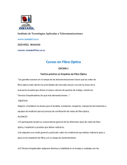 Cursos en Fibra Optica