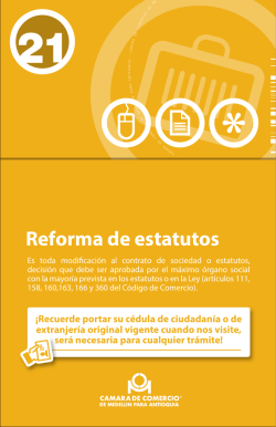 Gu&iacute;a 21. Reforma de estatutos - C&aacute;mara de Comercio de Medell&iacute;n