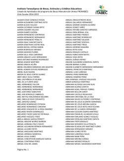 Listado de Aprobados Manutención Ciclo 2014-2015