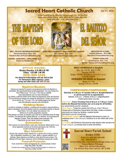 Sacred Heart Catholic Church Jan 11, 2015