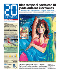 D&iacute;az rompe el pacto con IU y adelanta las elecciones