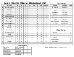 tabla primera especial temporada 2015