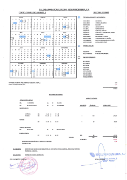 Calendario laboral 2015 para OFICINAS