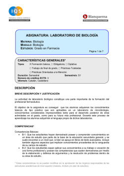 ASIGNATURA: LABORATORIO DE BIOLOG&Iacute;A
