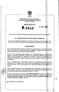 Resolución No. 0640 de 2015 - Superintendencia de Notariado y