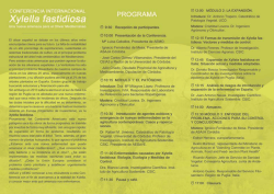 Conferencia Internacional Xylella fastidiosa. Córdoba, 17 febrero 2015