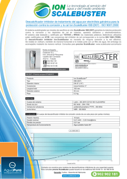 Descalcificador Ion ScaleBuster D07 Precios consultar