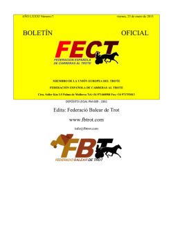 BOLETÍN OFICIAL - federacion balear de trote