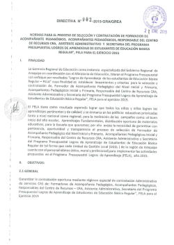directiva nº 002-2015 - Gerencia Regional de Educación de Arequipa