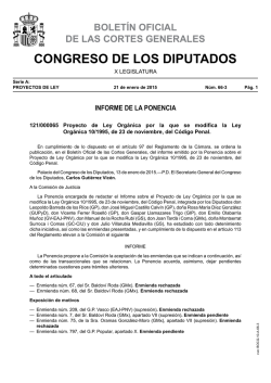Informe de la Ponencia - Congreso de los Diputados