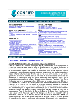 RESUMEN DE NOTICIAS LIBRE COMERCIO