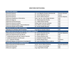 DIRECTORIO INSTITUCIONAL DIRECCI&Oacute;N GENERAL Direcci&oacute;n