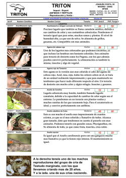 Descargate el listado actualizado de animales