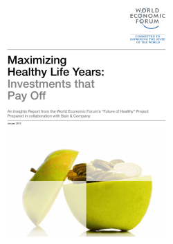 Maximizing Healthy Life Years - weforum.org