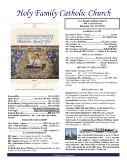 January 18 - Holy Family Catholic Church