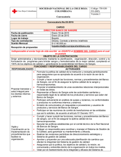 Director del Banco de Sangre