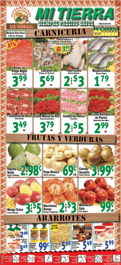 PRECIOS EFECTIVOS - Supermercado Mi Tierra