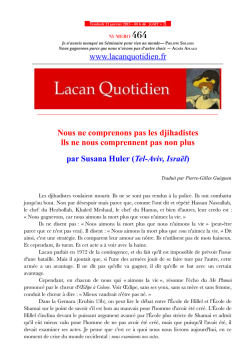 LQ 464 - Lacan Quotidien