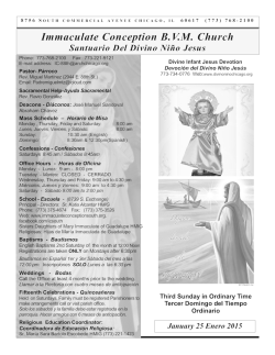 Vea el Boletin Semanal - DIVINO NI&Ntilde;O JESUS en Chicago