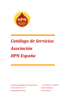 Catálogo de Servicios Asociación HPN España