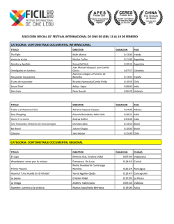 selecci&oacute;n oficial 15&deg; festival internacional de cine de lebu 13 al 19