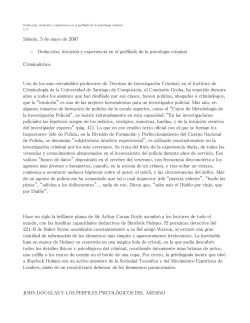 Deducci&oacute;n, intuici&oacute;n y experiencia en el perfilado de la psicolog&iacute;a