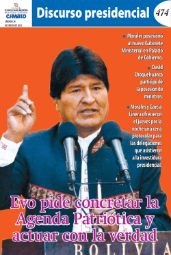Evo pide concretar la Agenda Patri&oacute;tica y actuar con la