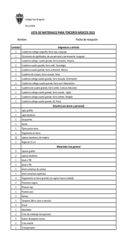 lista de materiales para terceros básicos 2015