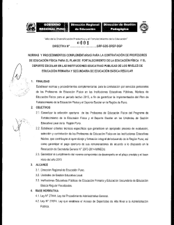 Directiva - Dirección Regional de Educación Puno