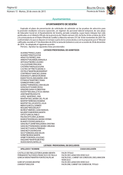 Anuncio listas provisionales educador social.