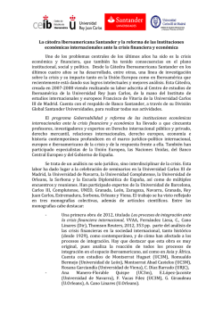 La c&aacute;tedra Iberoamericana Santander y la reforma de las