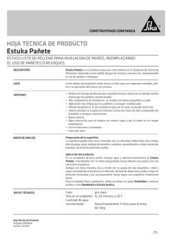 Estuka Pa&ntilde;ete - Sika Colombia