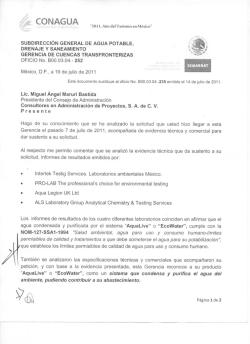 certificado CONAGUA
