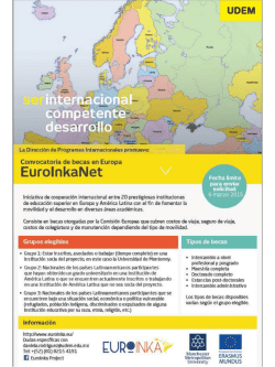 Convocatoria de Becas en Europa EUROINKANET