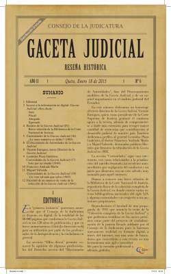 Gaceta Judicial - Consejo de la Judicatura