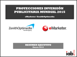 Proyecciones Inversión Publicitaria Mundial 2015 eMarketer
