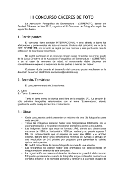 iii concurso caceres de foto