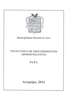 TUPA - Municipalidad Distrital de Yura