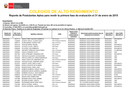Lista de Postulantes Aptos de la primera fase de evaluaci&oacute;n