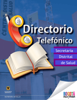 Directorio de Servidores - Secretar&iacute;a Distrital de Salud