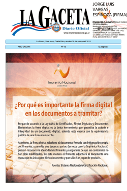 Gaceta con Firma digital - San Jos&eacute;