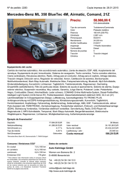 Mercedes-Benz ML 350 BlueTec 4M, Airmatic, Comand, 21Z Precio