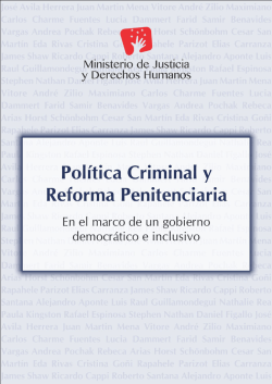 Política criminal y Reforma penitenciaria