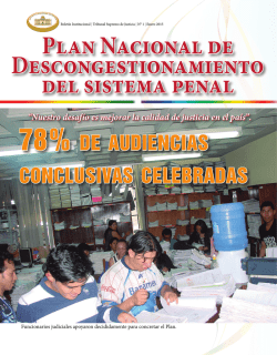 Plan de Descongestionamiento del Sistema Penal