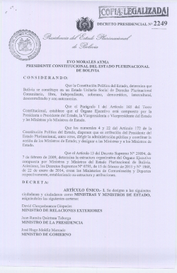 decreto presidencial nº 2249